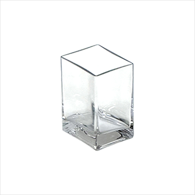 Blumenvase glas eckig_side